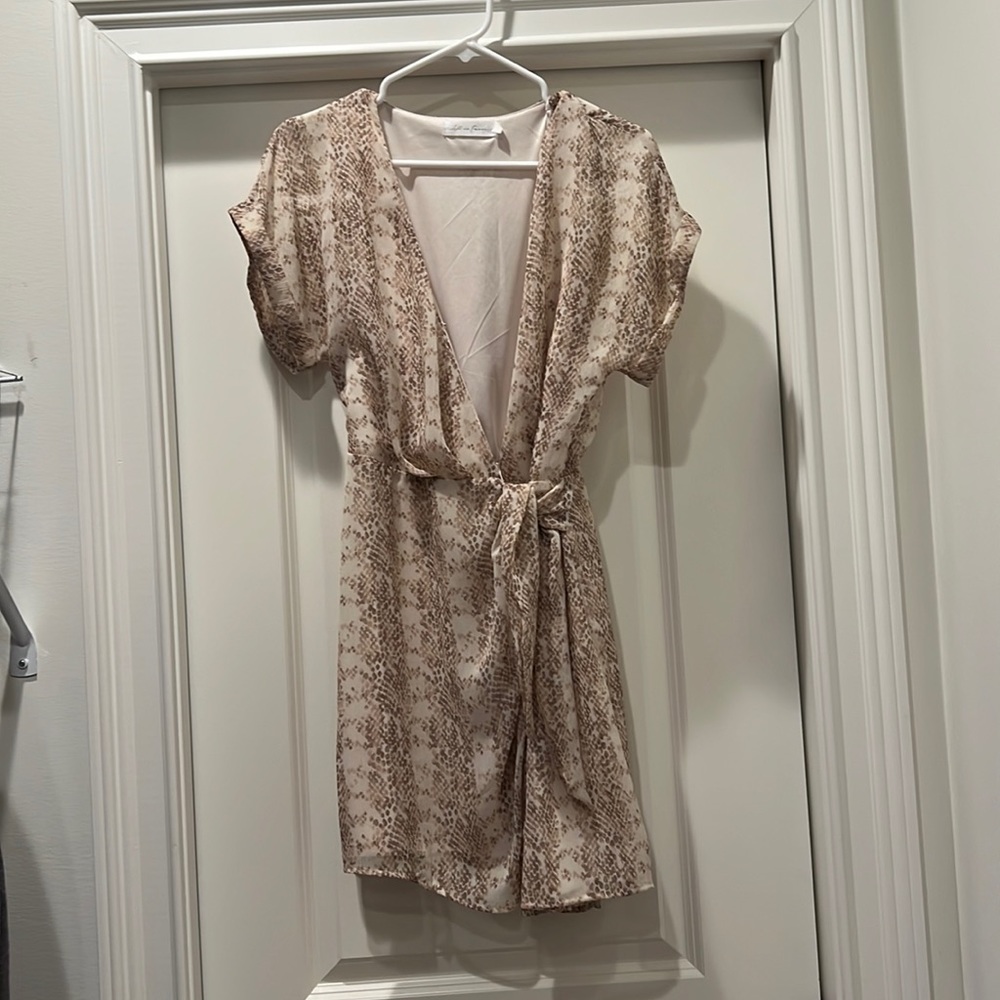 Snake skin mini dress
